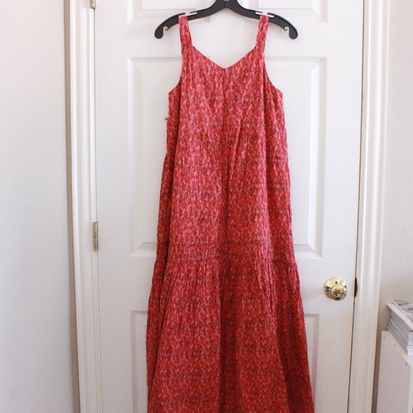 Joie Bondi Tiered Maxi Dress Sleeveless Cotton In Tea Rose - Picture 8 of 12